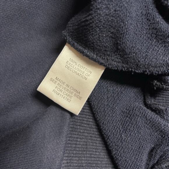 Minted New York Cafe Crew neck sweater men’s sz Medium Navy Blue Oversized Boxy - Picture 4 of 5